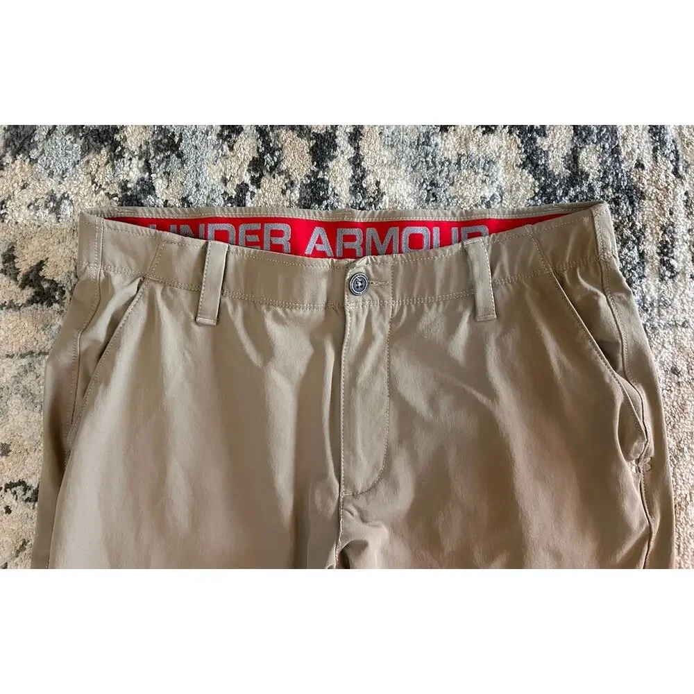 Under Armour Tan Athletic Performance Chino Pants Men’s 34x30 Golf Straight Leg